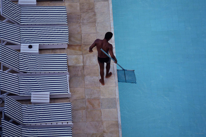 Man Cleaning Pool, Rio de Janeiro