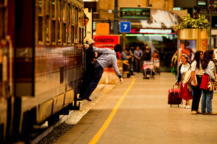 Train with Guy Leaning Out, Milan