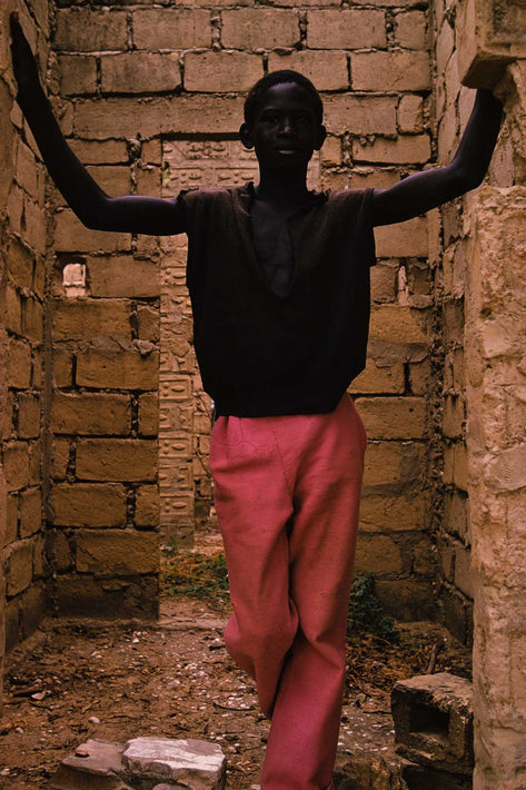 Senegalese Lutte Wrestling, Young Man in Pink Pants, Senegal