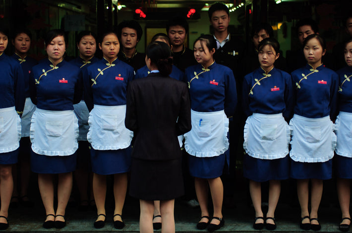 Boss with Lineup of Waitresses, Shanghai