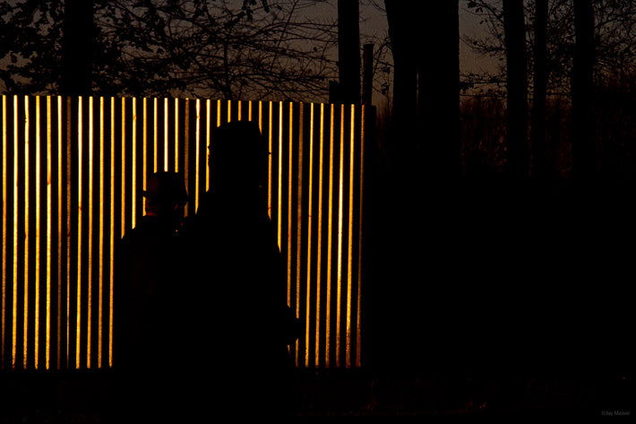 Two Silhouettes with Blinding Light, Lucca, Italy
