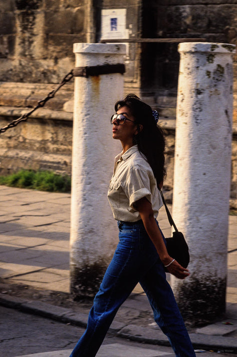 Girl in Jeans with Sunglasses, Spain