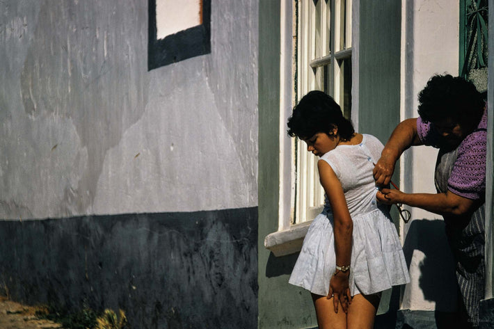 Mother Adjusting Kid's Dress, Portugal