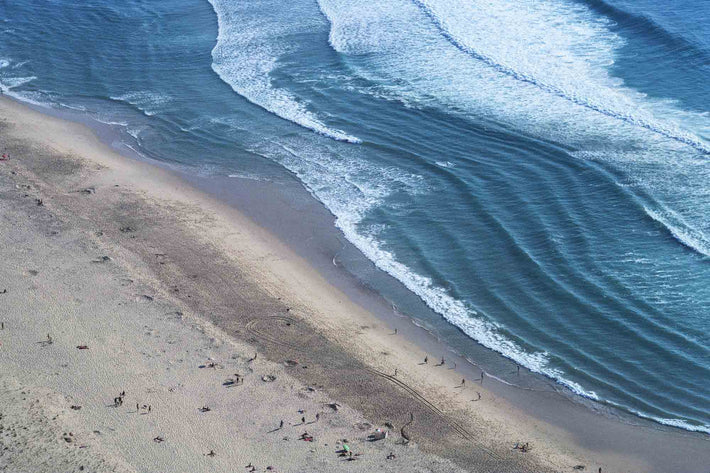 Aerial of Surf, Sea, Beach Horizontal