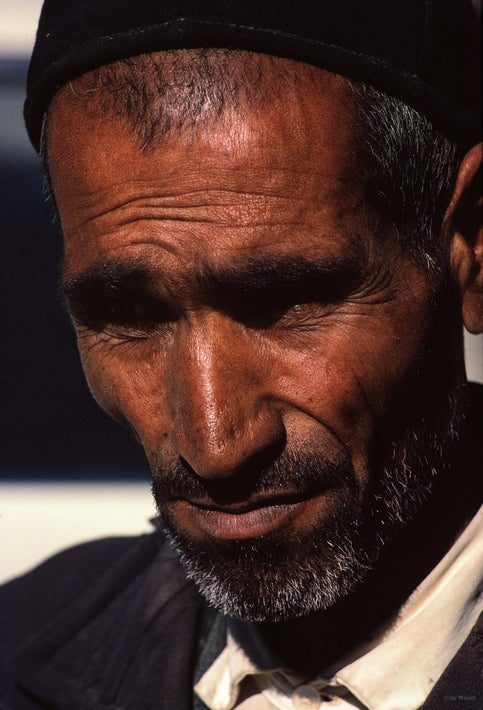 Close-up of Man's Tanned Face, Iran