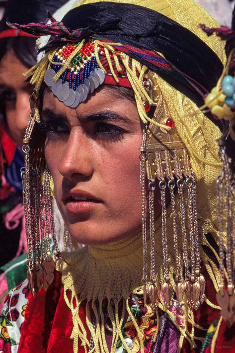 Close-up Face of Young Girl in Costume, Iran