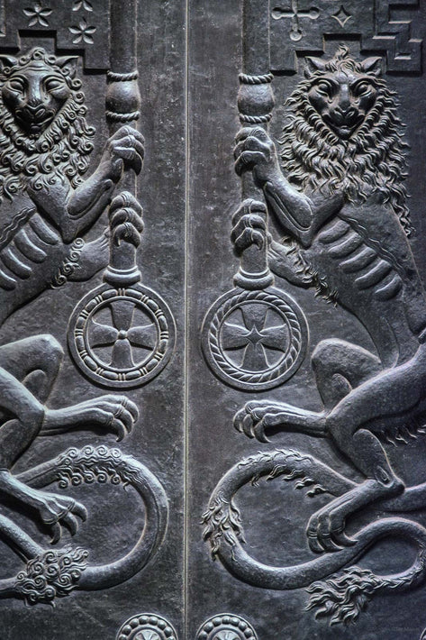 Slate Doors, Stylized Lions, England