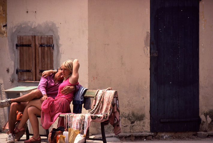 Couple on Bench, His Hand on Her Leg, France