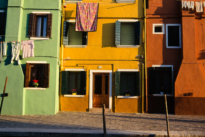 Green, Ochre, Sienna Buildings, Miscellaneous Laundry, Burano