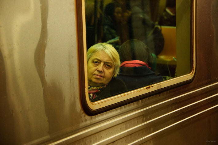 Woman in Subway Window, NYC