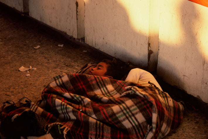 Child Asleep in Street, Oaxaca