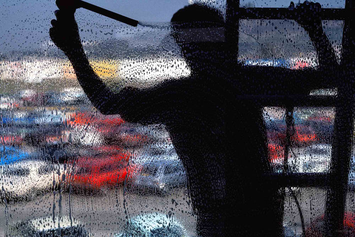 Man Washing Window, Oaxaca