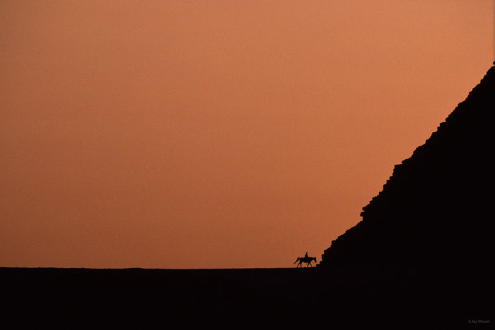 One Side of Pyramid with Horse, Egypt