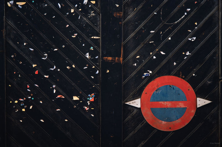 Black Door, Pieces of Paper, Traffic Sign, France