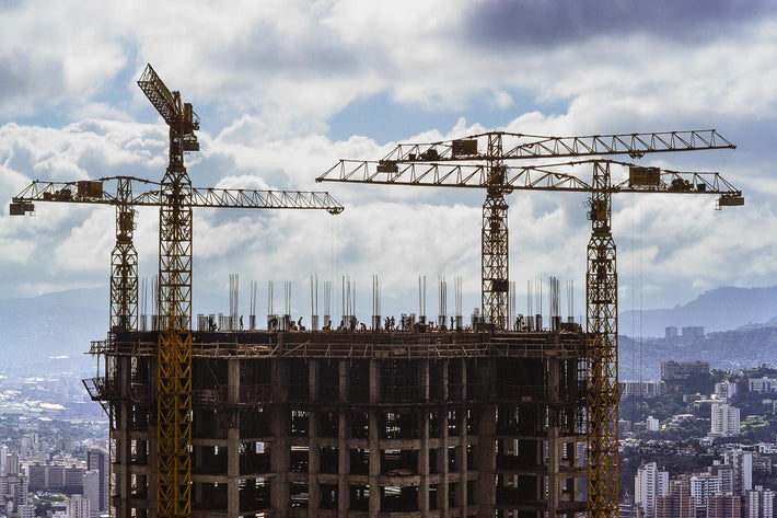 Building, Cranes, Workers, Venezuela