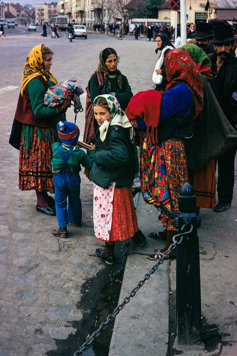 Gypsies on Street, Romania