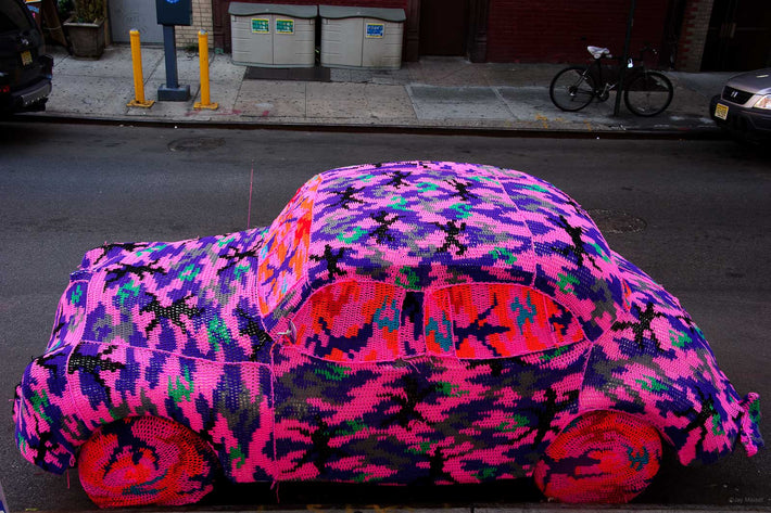 Knitted Car Cover, NYC