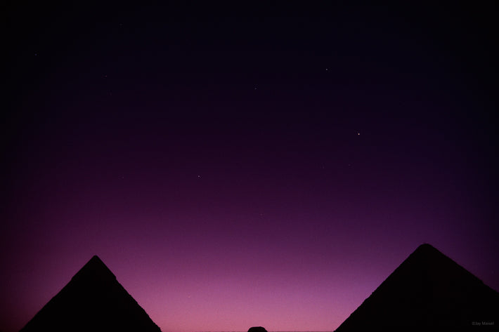 Two Pyramids (Purple) Silhouette, Egypt