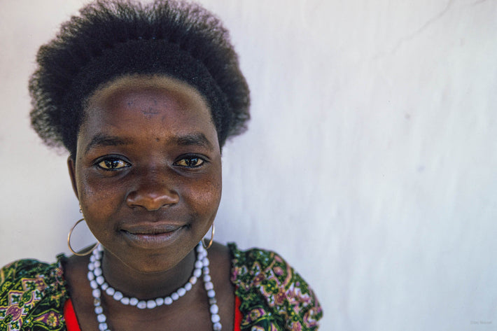 Woman, Pearls, White Wall, Kenya