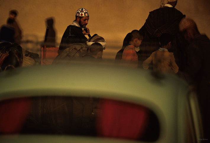 People with Car in Foreground, Marrakech