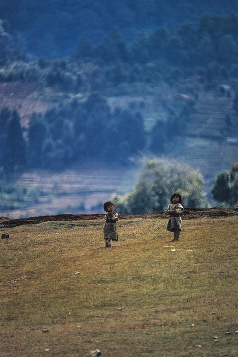 Two Children in Landscape, San Cristobal