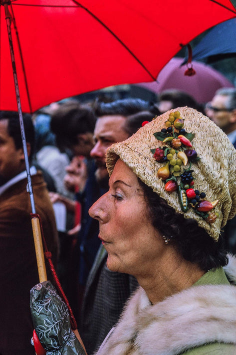 Woman with Red Umbrella, London