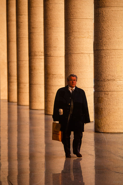 Man, Columns, Padua, Italy