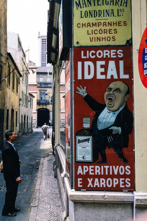 Man with Licores Ideal Sign, Portugal