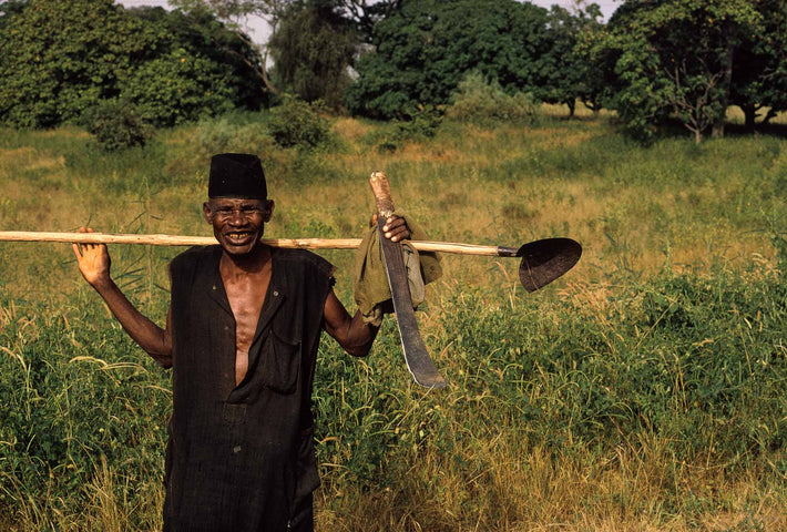 Man with Machete and Long Spade, Senegal