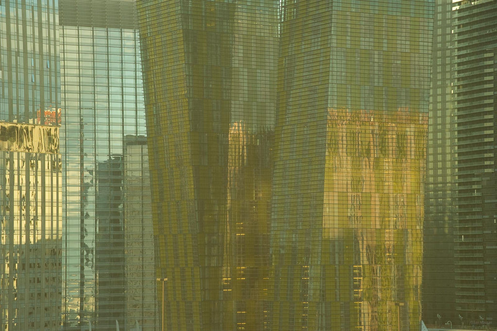 Yellow, Green, Reflections off Building, Las Vegas – Jay Maisel