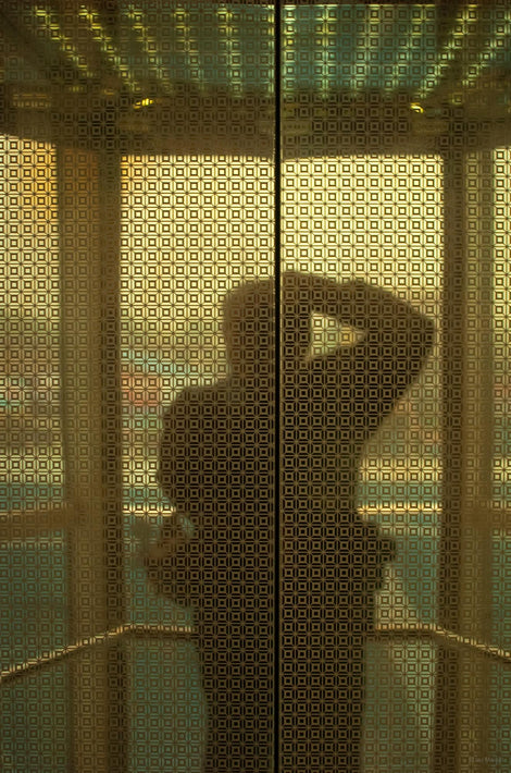 Self Portrait in Elevator, Pingyao