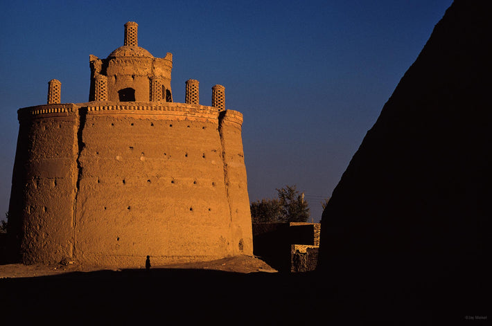 Zoroastrian Temple with Silhouetted Child, Iran