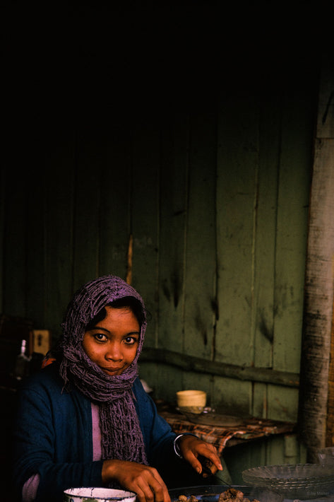 Woman Against Green Wall, Kenya