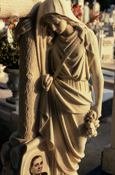 Sculpture in Cemetery, Porto Ercole, Italy