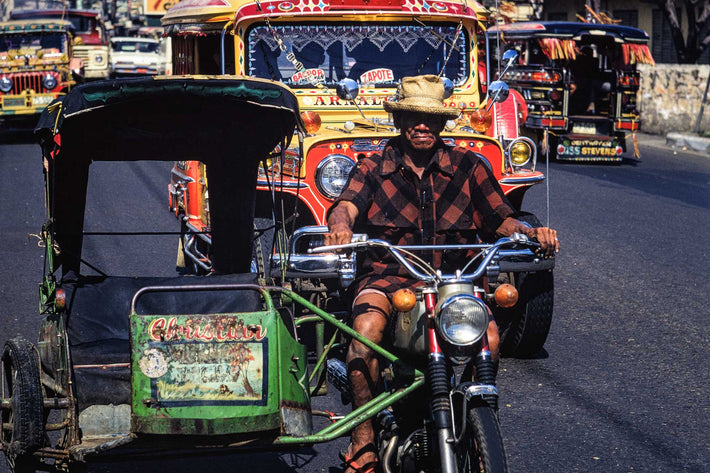 Man, Motorcycle Taxi, Philippines