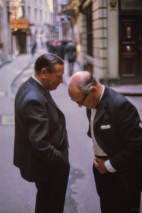 Two Men Talking, One Looking Down, London