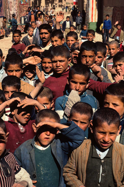 Kids in Small Town, Posing, Iran