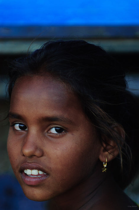 Young Girl's Head, Blue on Top, Mumbai