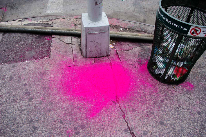 Magenta and Trash Can, NYC