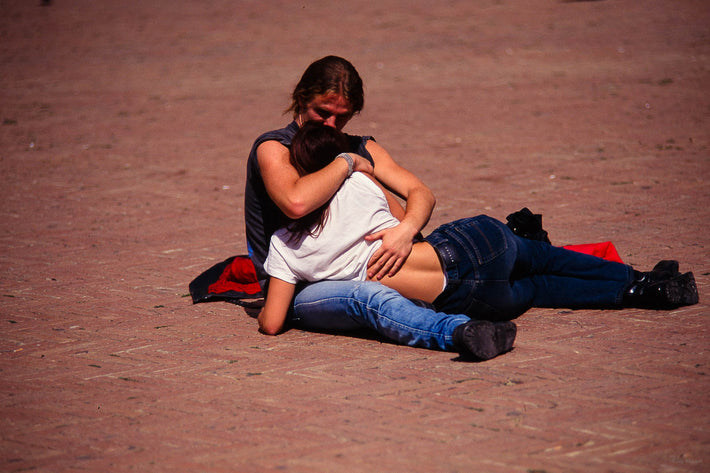 Couple in Embrace, Siena, Italy