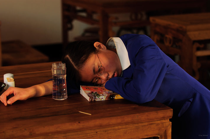 Girl Asleep at Table, Pingyao