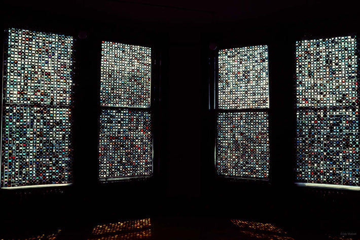 Windows Covered with Thousands of 35mm Slides