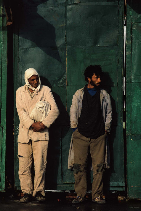 Two Men Standing In Front of Green, Marrakech