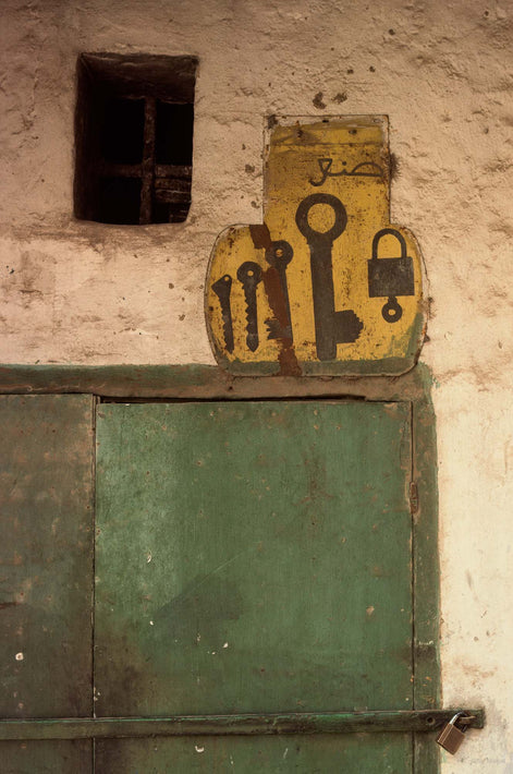 Painted Wall with Keys, Marrakech
