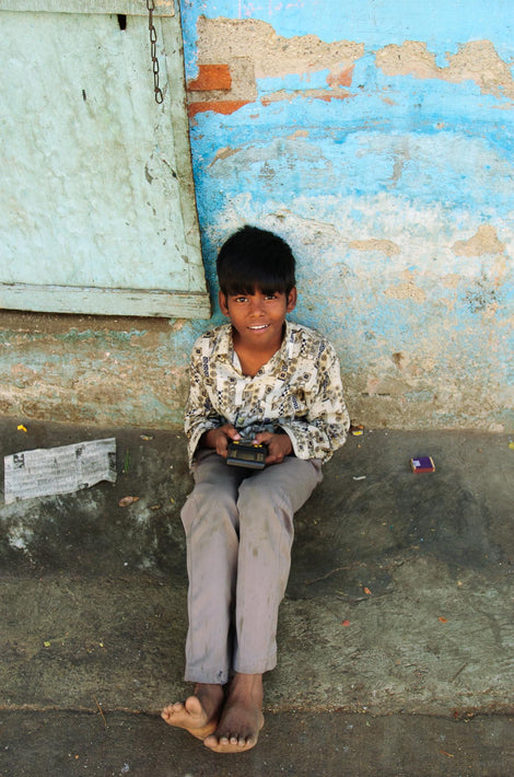 Boy Leaning Against Wall, Mumbai