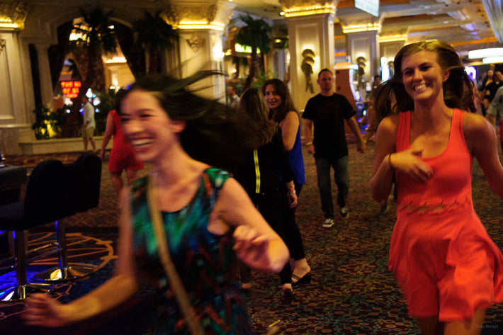Girls Running Through Hotel, Las Vegas