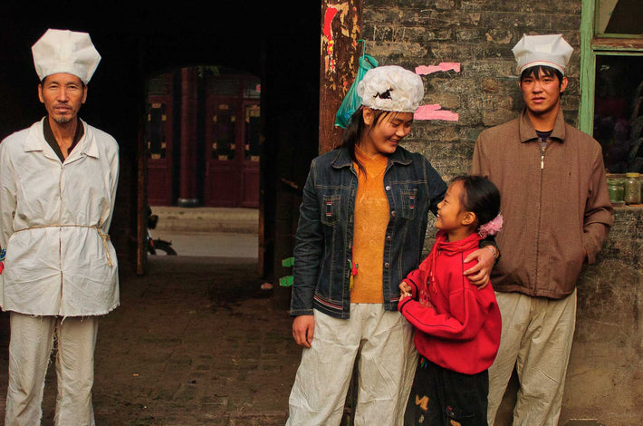 Woman with Arm around Child, Pingyao