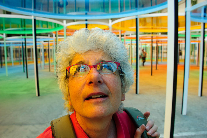 Woman's Reflection In Glasses, Paris