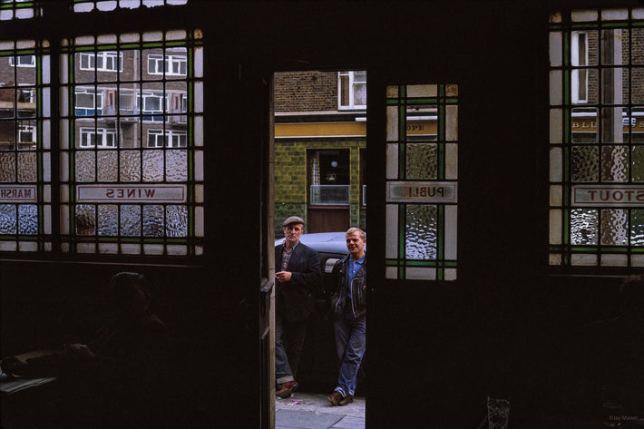 Two Men Outside of Bar, London
