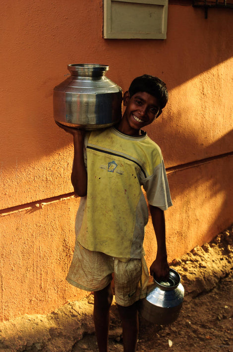 Smiling Boy with Pitchers, Mumbai